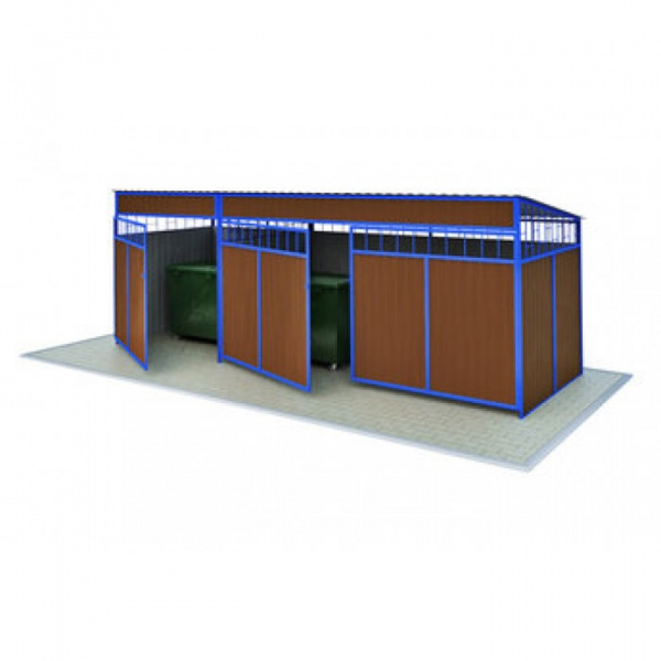 Навес для мусорных баков (на 3 контейнера)