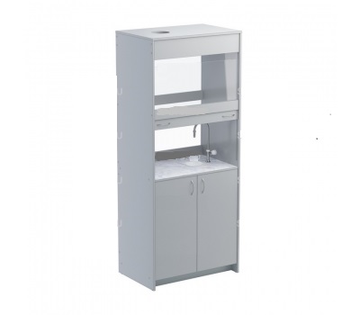 Шкаф вытяжной стационарный, 825х550х2000мм, серый (ШВСсп)