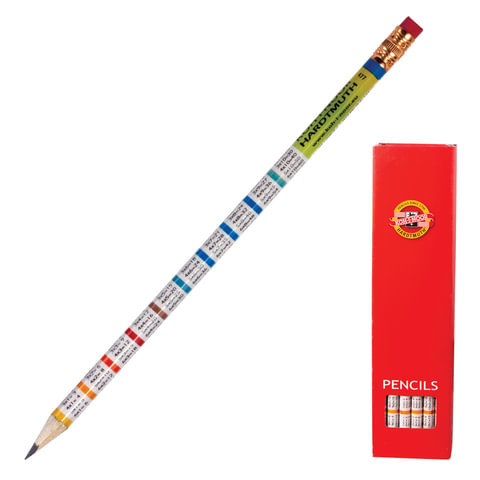 Карандаш ч/гр KOH-I-NOOR "Multiplication", заточенный, с резинкой, картон. упаковка, 1231002477KSNV