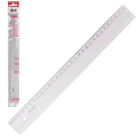 Линейка KOH-I-NOOR 30см, прозрачная, упаковка с европодвесом, 074261000000RU  Линейка KOH-I-NOOR 30см, прозрачная, упаковка с европодвесом, 074261000000RU