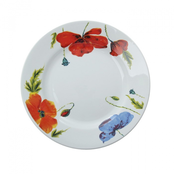 Тарелка мелкая 175мм гр.8 "Полевые маки" 057
