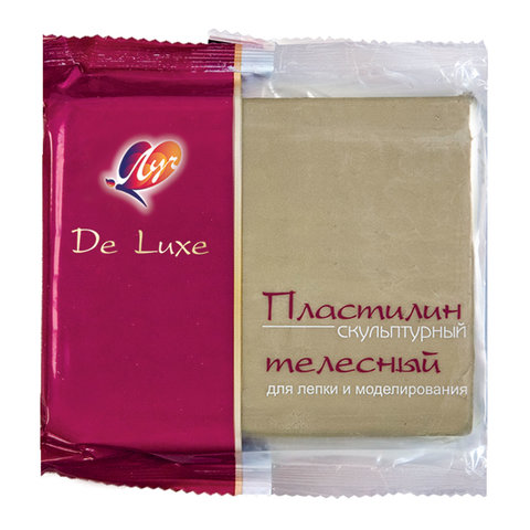 Пластилин скульптурный ЛУЧ "Люкс", телесный, 0,3кг, твердый, 23С1482-08