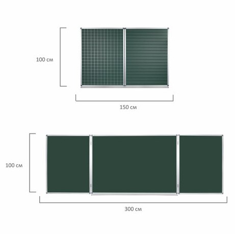 Доска клетка/линейка 3000*1000мм  STAFF, 3-х элементная