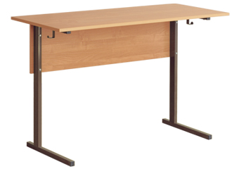 Стол ученический 2-местный 1200*500*760 6гр.(ольха 16мм, м/к коричн) М110 В