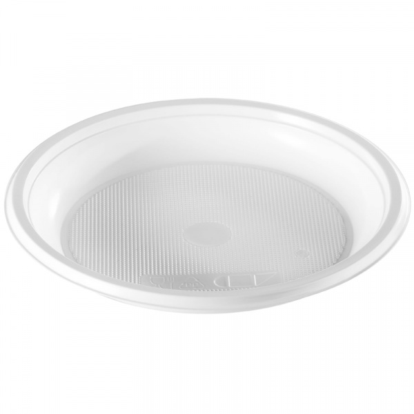 Тарелки одноразовые десертные OfficeClean, ПС, белые, 17см, уп. 100шт.