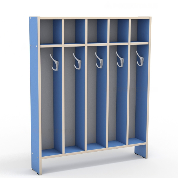 Вешалка для полотенец напольная, 5 секций (816х150х990мм) синий