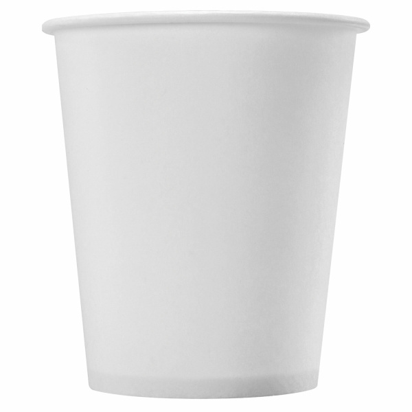 Одноразовые стаканы 250мл, 50 шт. бумажные, однослойные белые, х/г, WELDAY