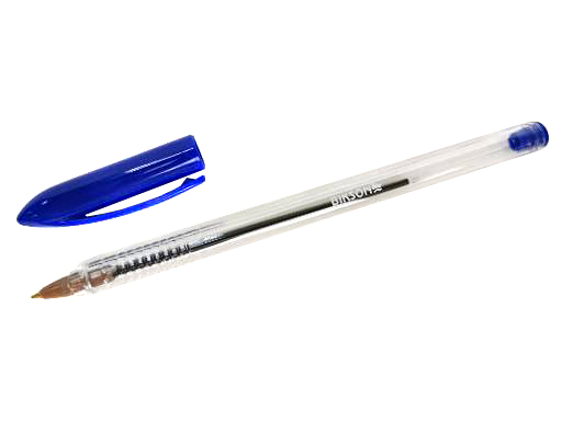 Ручка  ТМ "BIKSON" шариковая, 0,7мм, прозрачный корпус, чернила синие арт. BN0515