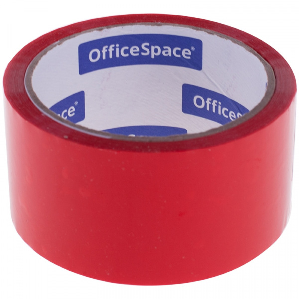 Клейкая лента цветная 48мм*40м OfficeSpace КРАСНАЯ 45мкм