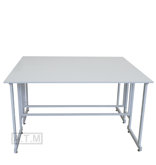 Стол лабораторный островной СЛЭ-100, 1200х1500х850 мм, столешница - ЛДСП, химостойкий пластик