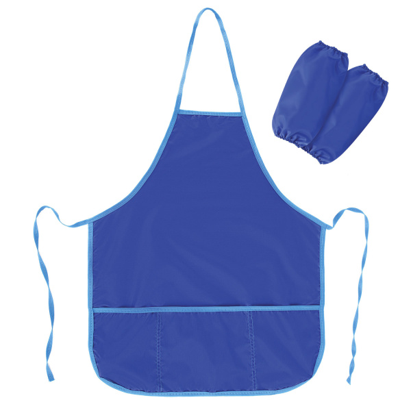 Фартук с нарукавниками для труда и занятий творчеством ПИФАГОР, 44*55 см, синий, 228361