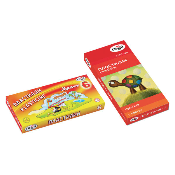 Пластилин ГАММА "Мультики",  6 цв., 120 г, со стеком, 280015