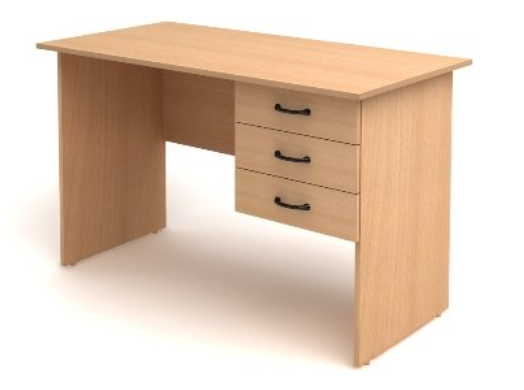 Стол 1-тумбовый с ящиками (1200х600х750) тумба справа