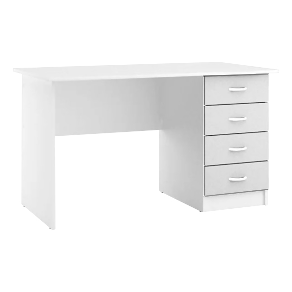 Стол для врача АСК СК.01.02. Размеры: 1300*600*750мм, тумба 4 ящика, белый