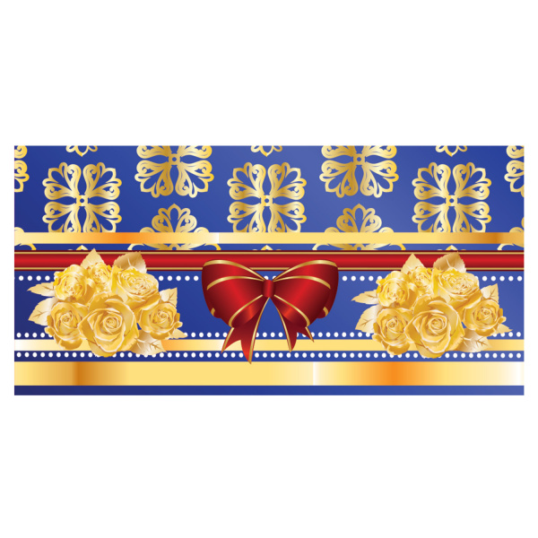 Конверт для денег, 166х82 мм, фольга, розы на синем, BRAUBERG, 128703