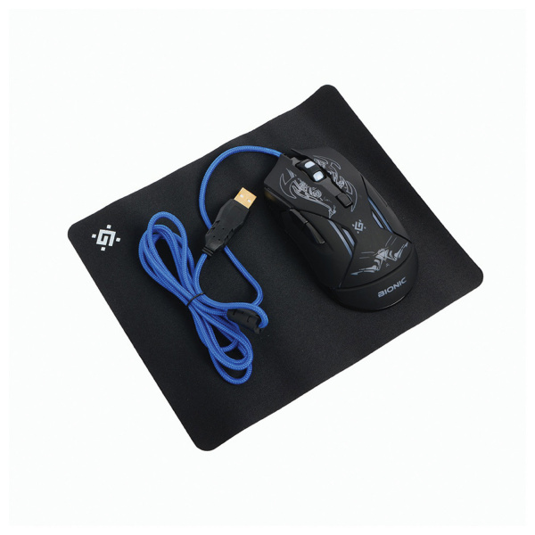 Мышь проводная игровая DEFENDER Bionic GM-250L, USB, 5кнопок+1колесо-кнопка, оптическая,черная,52250 Мышь проводная игровая DEFENDER Bionic GM-250L, USB, 5кнопок+1колесо-кнопка, оптическая,черная,52250