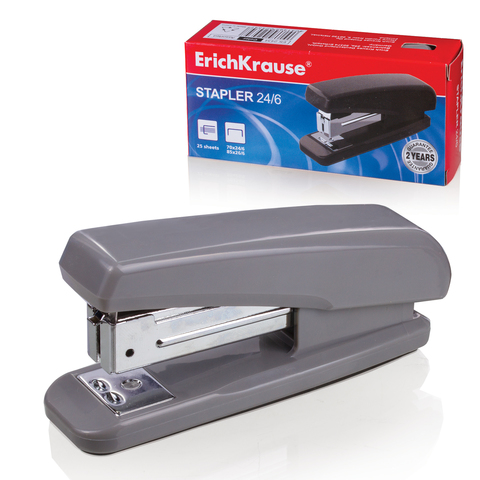 Степлер №24/6 ERICH KRAUSE "Eco", до 30 листов, ассорти, 28236