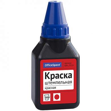 Штемпельная краска OfficeSpace, 50мл, красная