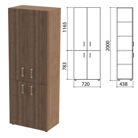 Шкаф закрытый "Приоритет", 720х438х2000 мм, 4 полки 
