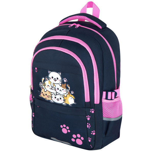 Рюкзак BRAUBERG VIBE, 2 отделения, 5 карманов, Cat meeting, 40х28х14 см, 272089 Рюкзак BRAUBERG VIBE, 2 отделения, 5 карманов, Cat meeting, 40х28х14 см, 272089