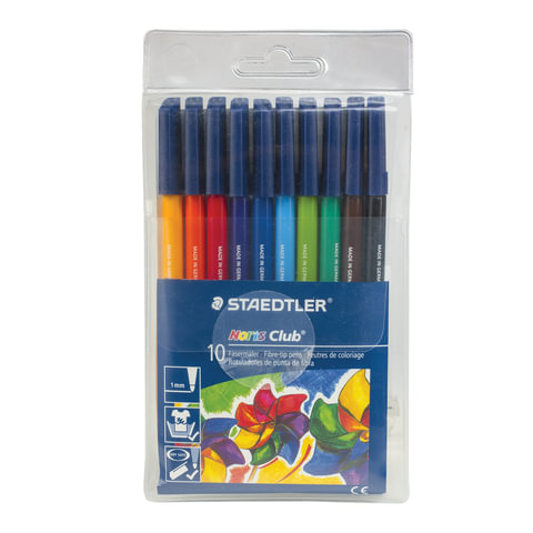 Фломастеры STAEDTLER (Германия) "Noris Club", 10 цветов, 326WP10