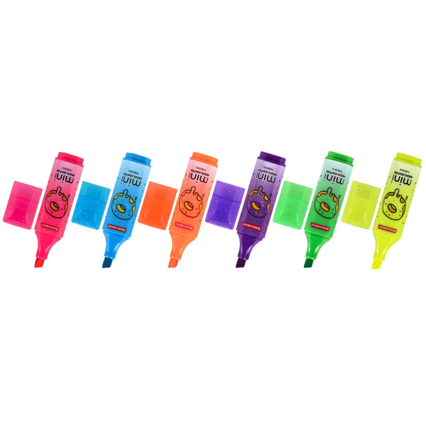 Текстовыделитель мини с принтами BRAUBERG "NEON", АССОРТИ В ПЛАСТИКОВОЙ БАНКЕ, 1-5 мм, 152535 Текстовыделитель мини с принтами BRAUBERG "NEON", АССОРТИ В ПЛАСТИКОВОЙ БАНКЕ, 1-5 мм, 152535