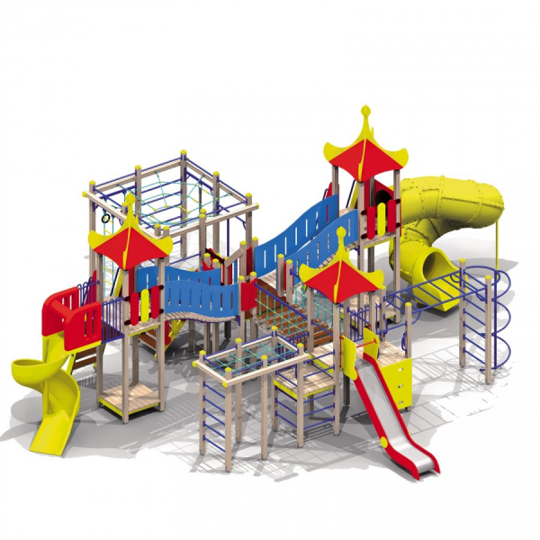 ДИК, Н г.=1,5 (нерж.), Н г.2,0 (пласт.) (6-12 лет) 10485х11450 мм, Н=4970 мм, Н площадок=1250 мм, 15