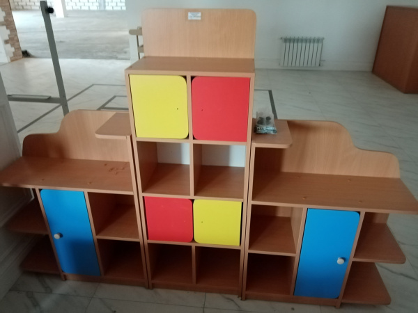 Стеллаж детский "Антошка" Цвет: цветной фасад  ШхГхВ: 2000*300*1400мм.