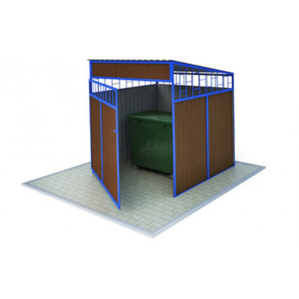 Навес для мусорных баков (на 1 контейнер)