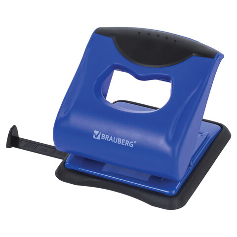 Дырокол BRAUBERG "JET PRO", до 30 листов, сине-черный, 228600 