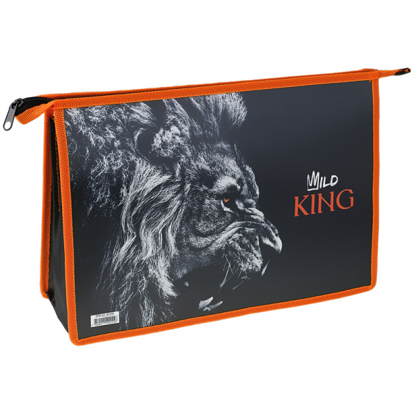 Папка для труда 2 отделения А4 ArtSpace "Wild King", пластик, на молнии ПТР-22_42255