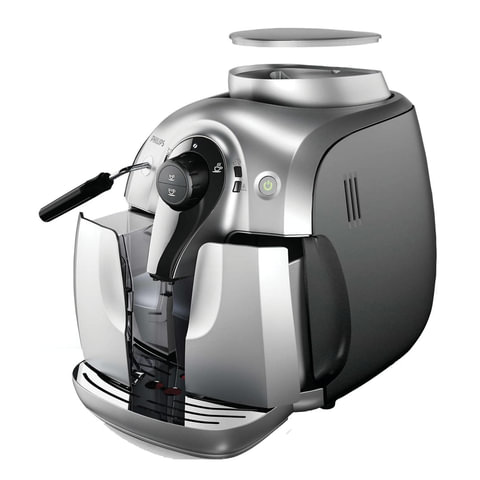 Кофемашина PHILIPS HD8649/51, 1400 Вт, 15 бар, объем 1 л, емкость для зерен 180 г, капучинатор, плас