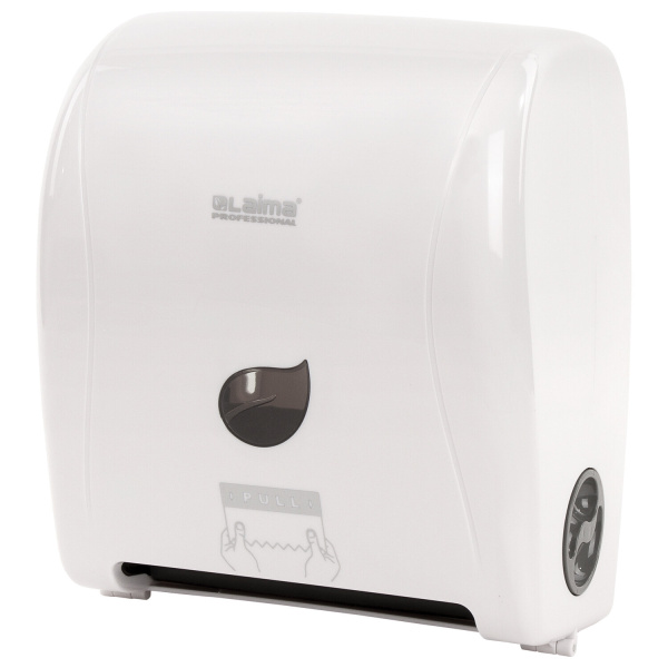 Диспенсер для полотенец в рулонах LAIMA PROFESSIONAL ECO (Система Н1), механический, белый, 606550 Диспенсер для полотенец в рулонах LAIMA PROFESSIONAL ECO (Система Н1), механический, белый, 606550