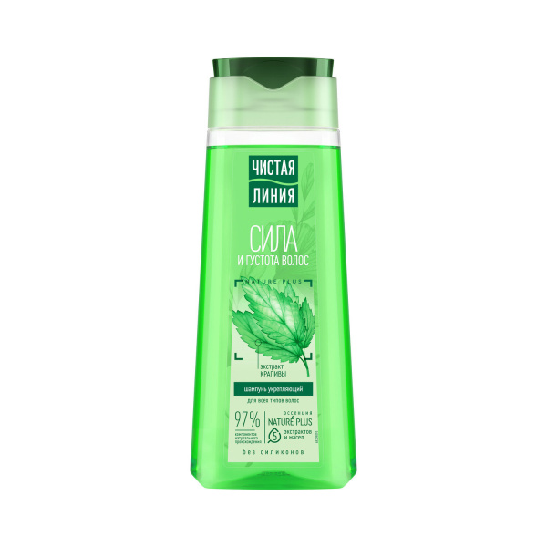 Шампунь для всех типов волос 250 мл, ЧИСТАЯ ЛИНИЯ "Экстракт крапивы", укрепляющий