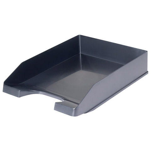 Лоток горизонтальный для бумаг СТАММ "Стандарт", черный, ЛТ22