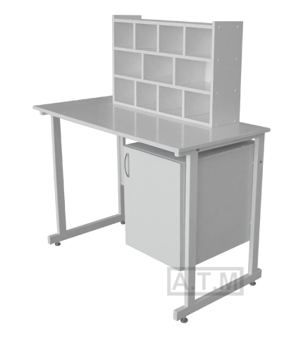 Стол для микроскопирования СДМ-101, 1500х700х850 (1350) мм, столешница - ЛДСП, химостойкий пл