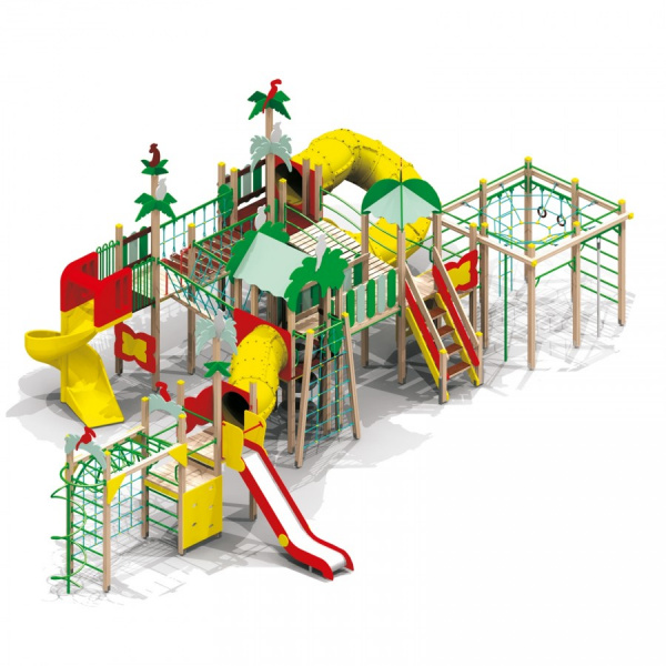 ДИК "Тропикана" (6-12 лет) 14360х8585 мм, Н=4160 мм, Н площадок = 1550 мм, 1850 мм