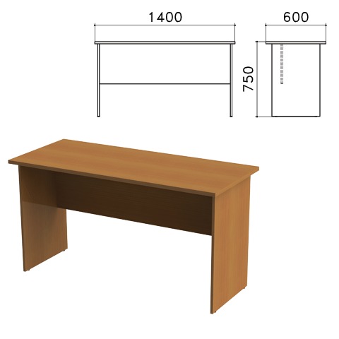 Стол письменный "Монолит", 1400х600х750 мм, цвет орех, СМ22.3