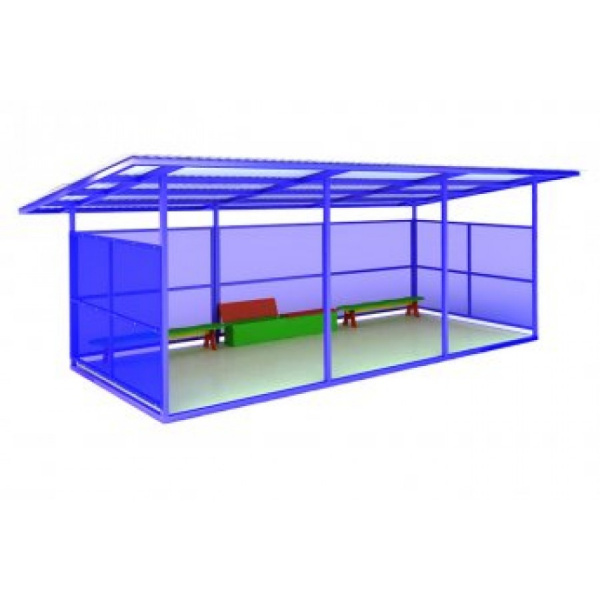 Теневой навес, Влагостойкая фанера, Габаритные размеры: Размеры по основанию:	3000х6000мм Размеры по