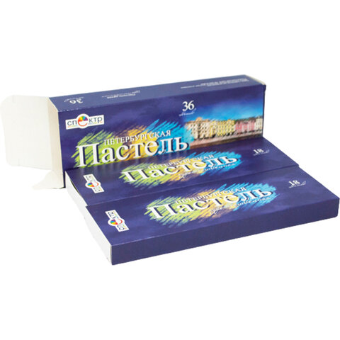 Пастель художеств. "Петербургская", сухая, 36цв., круглое сечение, 91С-402