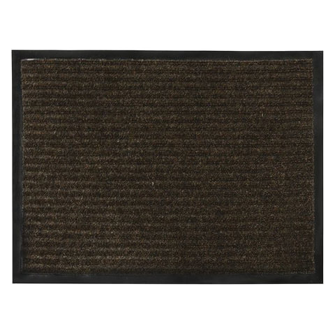 Коврик входной ворсовый влаго-грязезащитный VORTEX, 90*120см, коричневый, 22096
