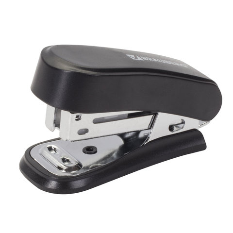 Степлер №24/6, 26/6 МИНИ BRAUBERG "Standard", до 25 листов, с антистеплером, черный
