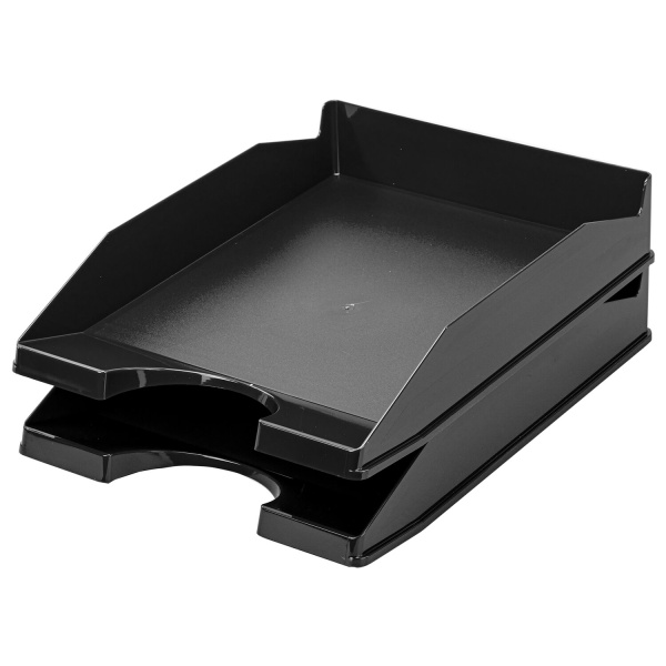 Лоток горизонтальный для бумаг КОМПЛЕКТ 2 шт., BRAUBERG "Modern", 346х254х61 мм, черный, 238024 Лоток горизонтальный для бумаг КОМПЛЕКТ 2 шт., BRAUBERG "Modern", 346х254х61 мм, черный, 238024