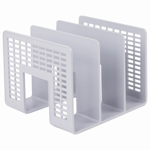 Подставка для бумаг BRAUBERG <Radikal>, 3-секционная, серая, 235365 ПЛС Подставка для бумаг BRAUBERG <Radikal>, 3-секционная, серая, 235365 ПЛС