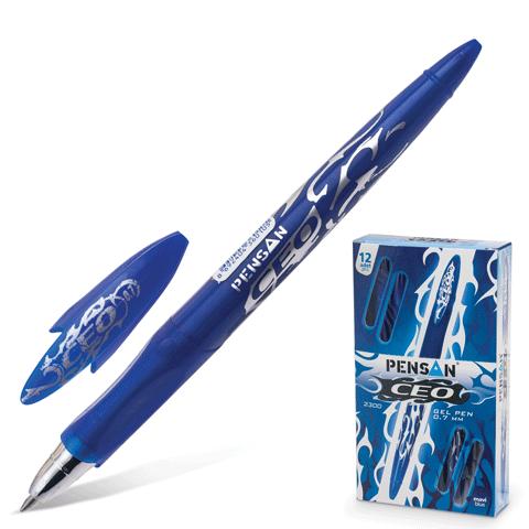 Ручка гелевая PENSAN "CEO", корпус цветной, толщина письма 0,7 мм, синяя, 2300