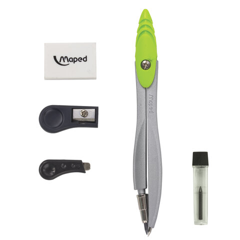 Готовальня MAPED (Франция) "Study", 5 предметов, ударопрочный пенал с европодвесом, ассорти, 119405 Готовальня MAPED (Франция) "Study", 5 предметов, ударопрочный пенал с европодвесом, ассорти, 119405