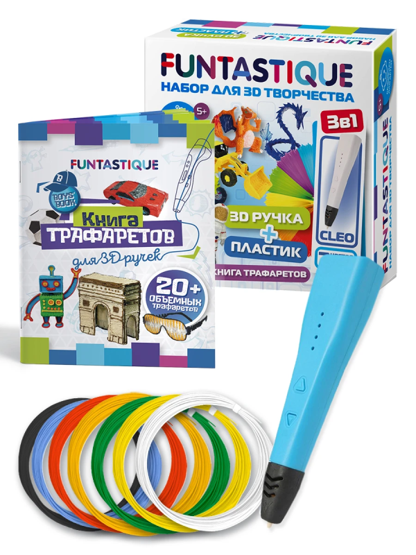 Набор для творчества с 3D-ручкой Funtastique 3-1-100932 оранжевый