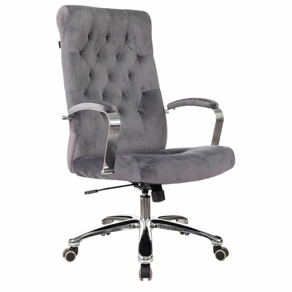 Кресло офисное T-9928SL, усиленное, НАГРУЗКА до 200 кг, хром, ткань, серое, 1985910 Кресло офисное T-9928SL, усиленное, НАГРУЗКА до 200 кг, хром, ткань, серое, 1985910