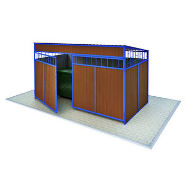 Навес для мусорных баков, Металлические элементы, Габаритные размеры: Длина х Ширина	4000х2000 Высот