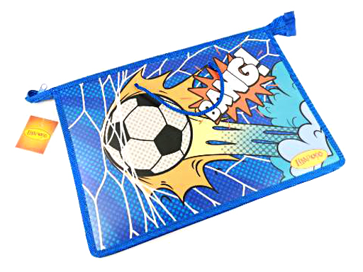 Папка школьная с ручками А4, ручки-шнурок 335/235/55 ТМ "Лимпопо" "ФУТБОЛ" арт. LPR0436